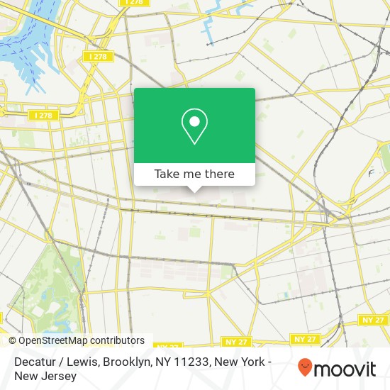 Mapa de Decatur / Lewis, Brooklyn, NY 11233