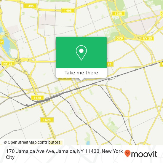Mapa de 170 Jamaica Ave Ave, Jamaica, NY 11433