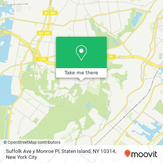 Mapa de Suffolk Ave y Monroe Pl, Staten Island, NY 10314