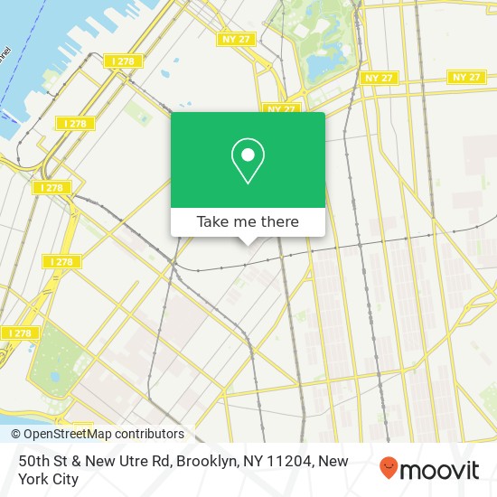 Mapa de 50th St & New Utre Rd, Brooklyn, NY 11204