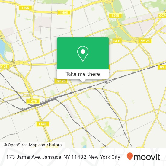 Mapa de 173 Jamai Ave, Jamaica, NY 11432