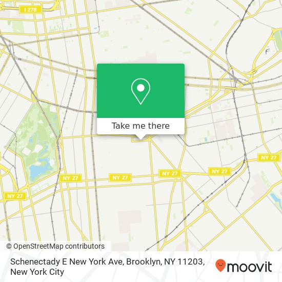 Mapa de Schenectady E New York Ave, Brooklyn, NY 11203