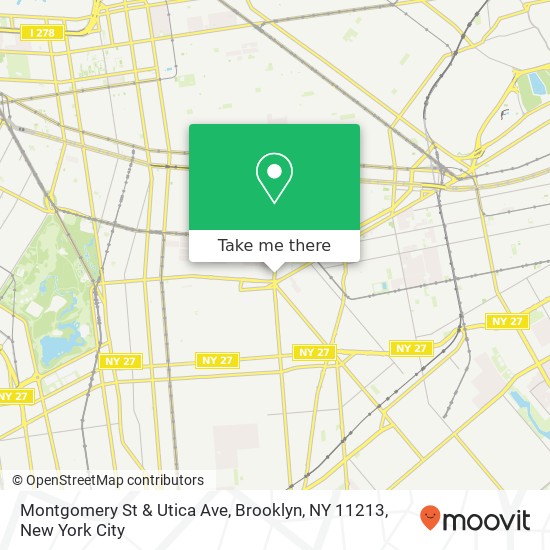 Mapa de Montgomery St & Utica Ave, Brooklyn, NY 11213