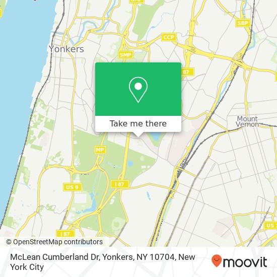 McLean Cumberland Dr, Yonkers, NY 10704 map