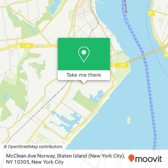 Mapa de McClean Ave Norway, Staten Island (New York City), NY 10305