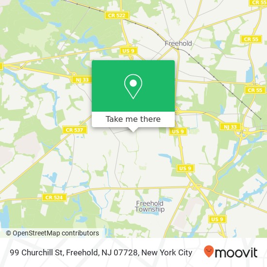 99 Churchill St, Freehold, NJ 07728 map