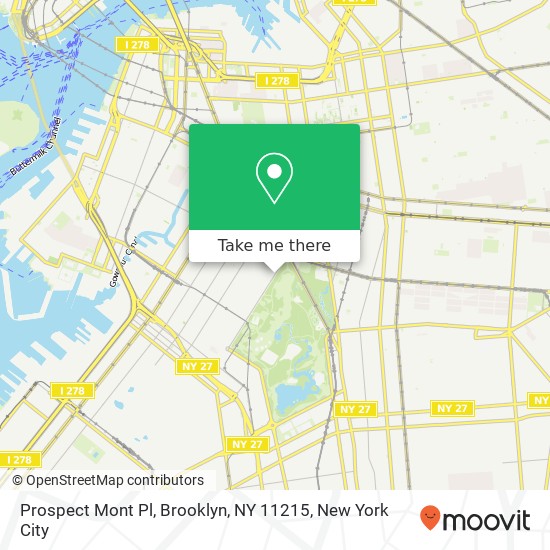 Mapa de Prospect Mont Pl, Brooklyn, NY 11215