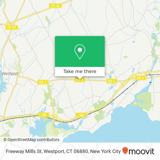 Mapa de Freeway  Mills St, Westport, CT 06880