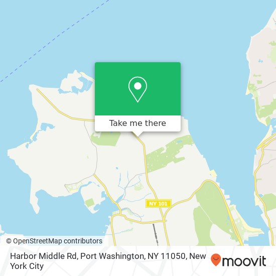 Mapa de Harbor Middle Rd, Port Washington, NY 11050