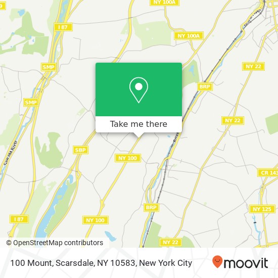Mapa de 100 Mount, Scarsdale, NY 10583