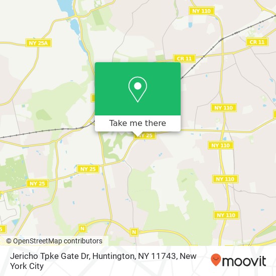 Mapa de Jericho Tpke Gate Dr, Huntington, NY 11743