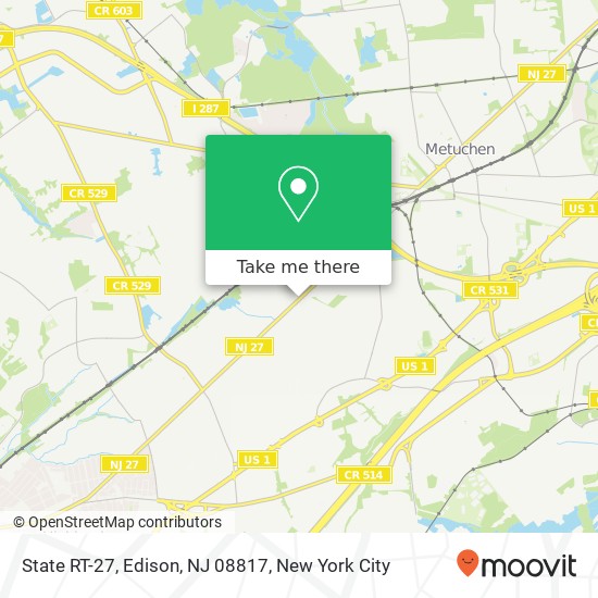 State RT-27, Edison, NJ 08817 map