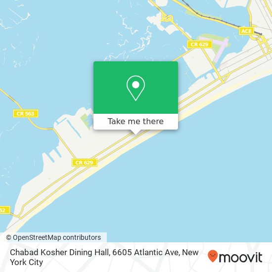 Mapa de Chabad Kosher Dining Hall, 6605 Atlantic Ave