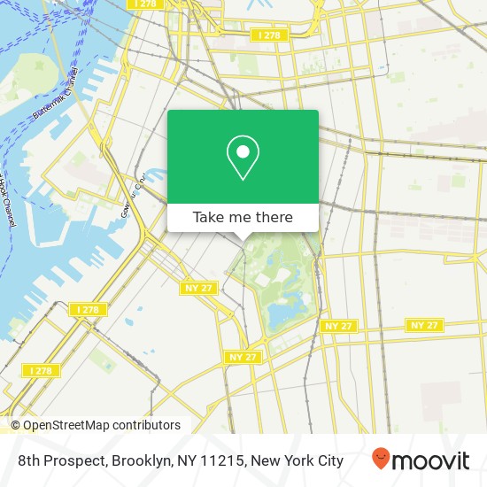 Mapa de 8th Prospect, Brooklyn, NY 11215