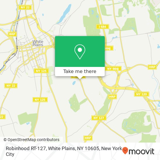 Mapa de Robinhood RT-127, White Plains, NY 10605