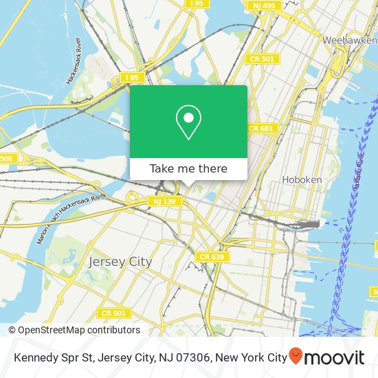 Mapa de Kennedy Spr St, Jersey City, NJ 07306