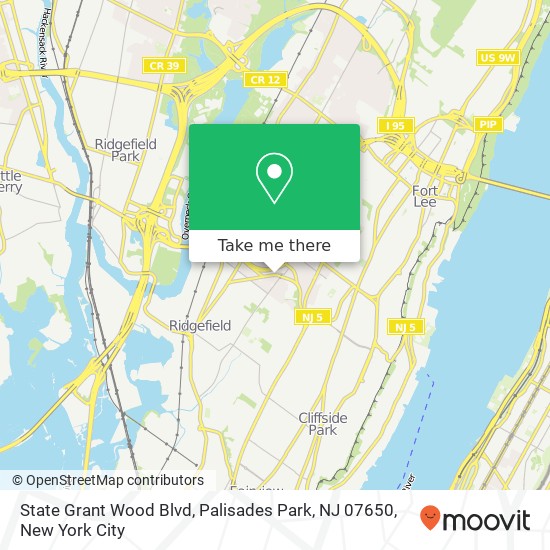 State Grant Wood Blvd, Palisades Park, NJ 07650 map