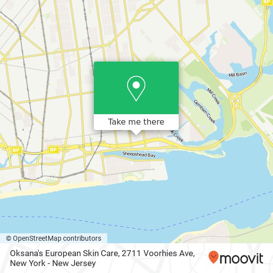 Mapa de Oksana's European Skin Care, 2711 Voorhies Ave