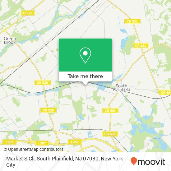 Mapa de Market S Cli, South Plainfield, NJ 07080