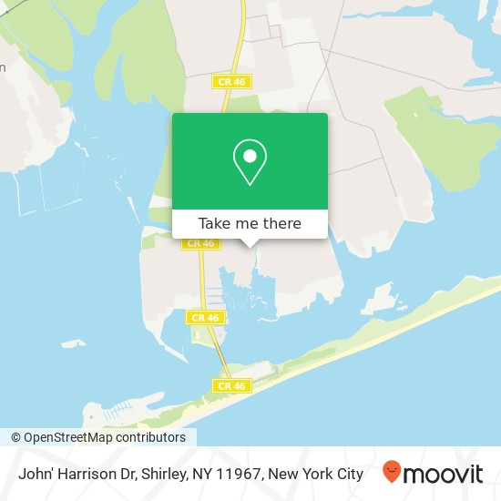 Mapa de John' Harrison Dr, Shirley, NY 11967