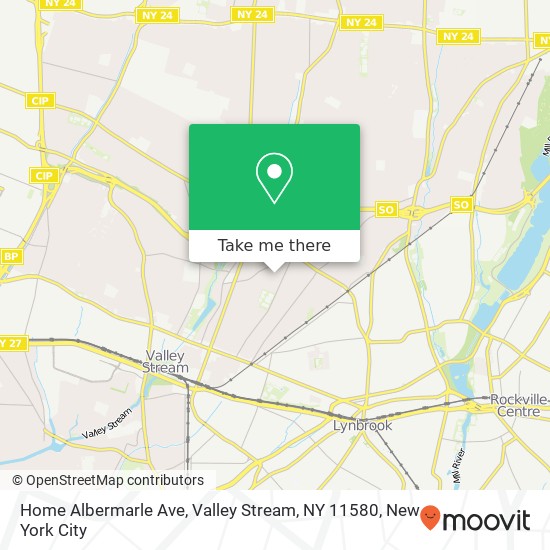 Mapa de Home Albermarle Ave, Valley Stream, NY 11580