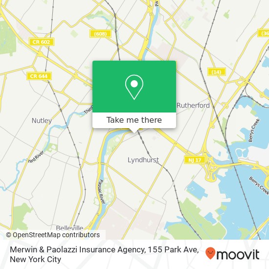 Merwin & Paolazzi Insurance Agency, 155 Park Ave map