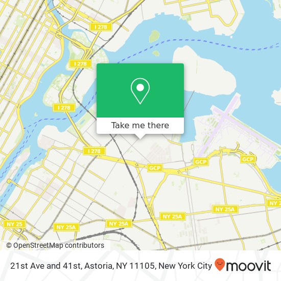 Mapa de 21st Ave and 41st, Astoria, NY 11105