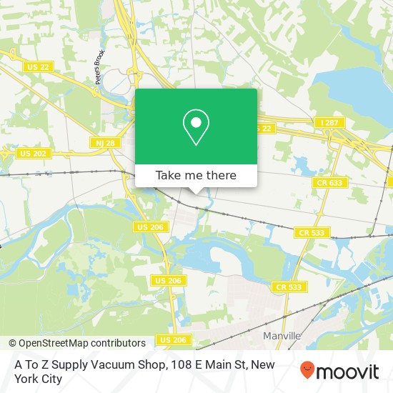 A To Z Supply Vacuum Shop, 108 E Main St map