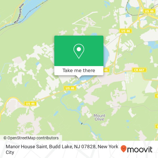 Mapa de Manor House Saint, Budd Lake, NJ 07828