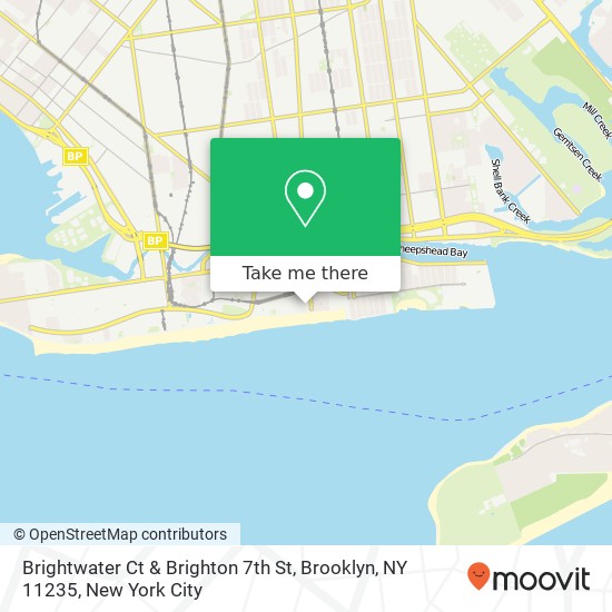 Mapa de Brightwater Ct & Brighton 7th St, Brooklyn, NY 11235