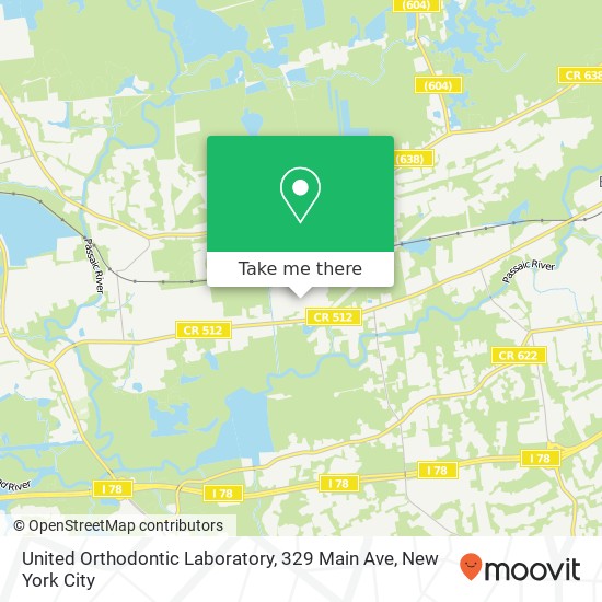 Mapa de United Orthodontic Laboratory, 329 Main Ave