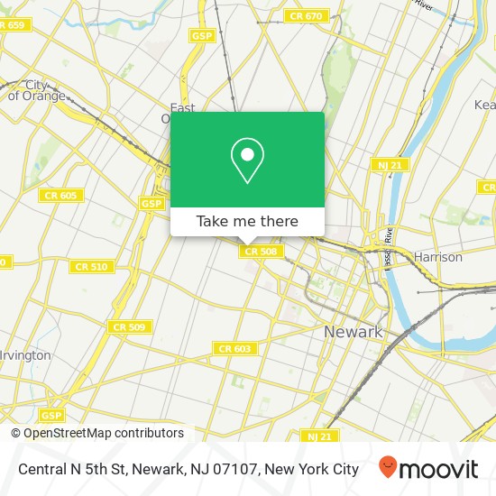 Central N 5th St, Newark, NJ 07107 map