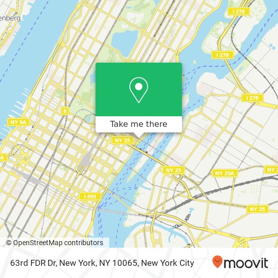 63rd FDR Dr, New York, NY 10065 map