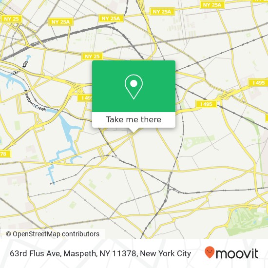 63rd Flus Ave, Maspeth, NY 11378 map