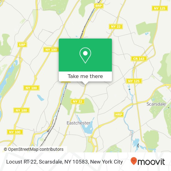 Mapa de Locust RT-22, Scarsdale, NY 10583