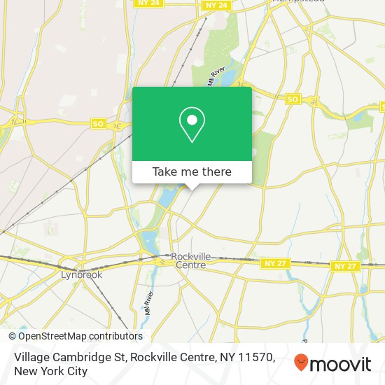 Mapa de Village Cambridge St, Rockville Centre, NY 11570