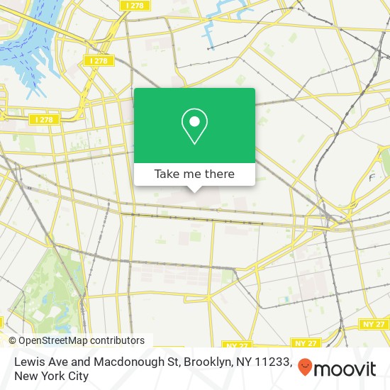 Lewis Ave and Macdonough St, Brooklyn, NY 11233 map