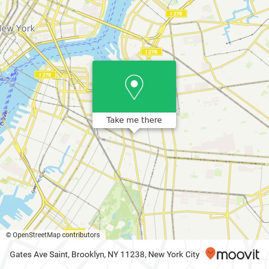 Mapa de Gates Ave Saint, Brooklyn, NY 11238