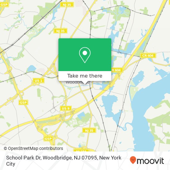 Mapa de School Park Dr, Woodbridge, NJ 07095