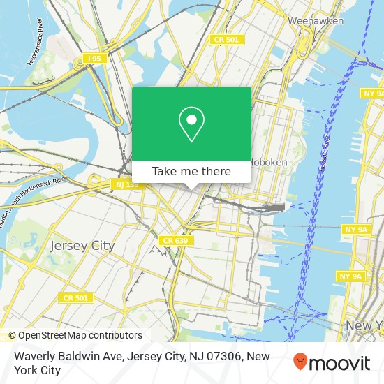 Waverly Baldwin Ave, Jersey City, NJ 07306 map