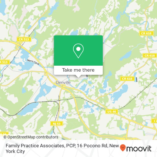 Mapa de Family Practice Associates, PCP, 16 Pocono Rd