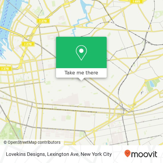 Mapa de Lovekins Designs, Lexington Ave