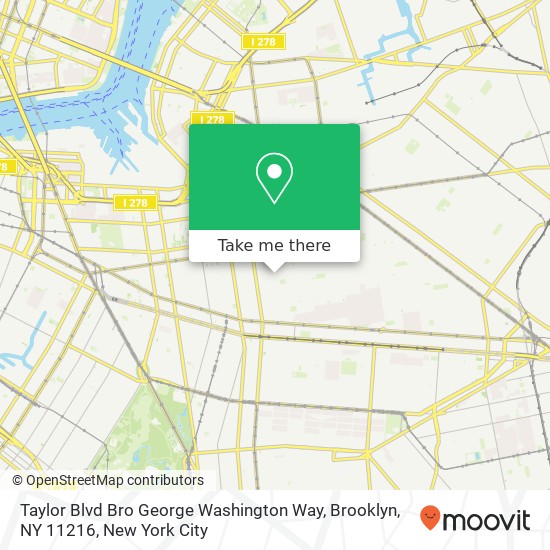 Mapa de Taylor Blvd Bro George Washington Way, Brooklyn, NY 11216