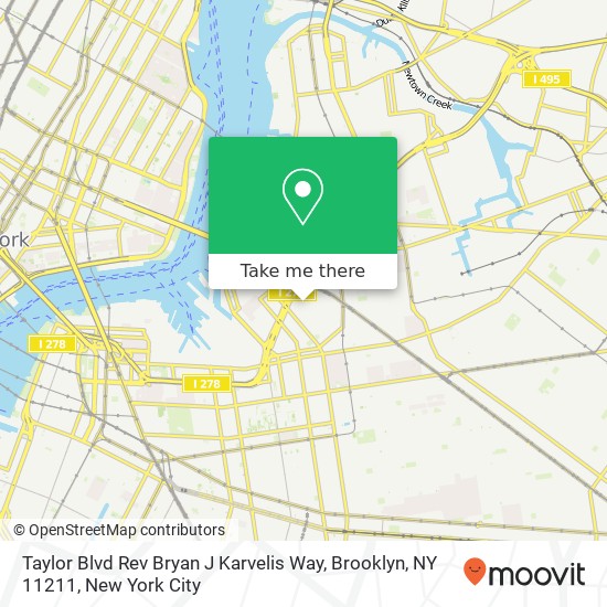 Taylor Blvd Rev Bryan J Karvelis Way, Brooklyn, NY 11211 map