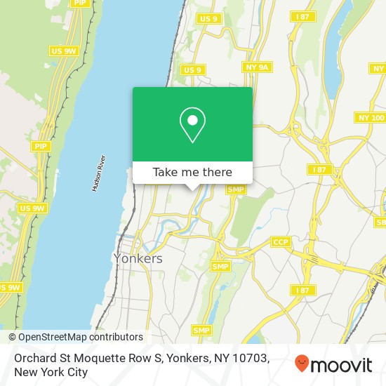 Mapa de Orchard St Moquette Row S, Yonkers, NY 10703