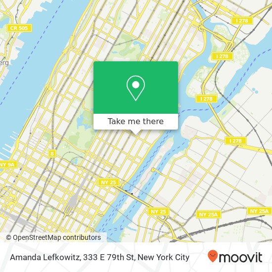 Mapa de Amanda Lefkowitz, 333 E 79th St