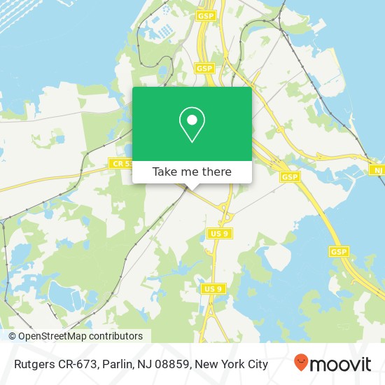 Mapa de Rutgers CR-673, Parlin, NJ 08859