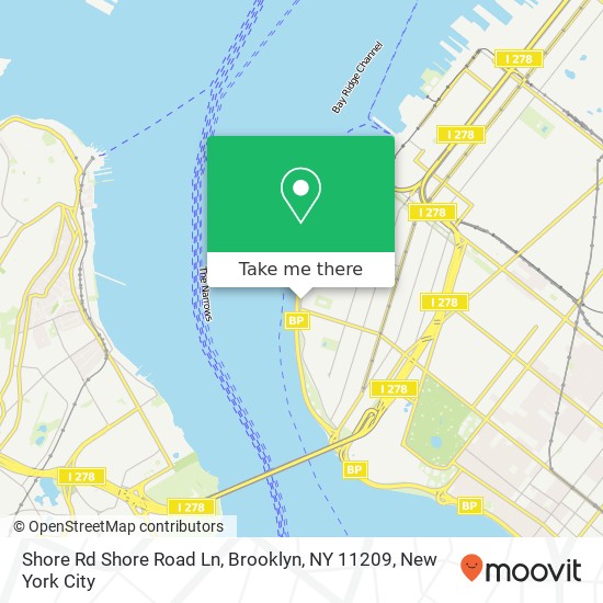 Mapa de Shore Rd Shore Road Ln, Brooklyn, NY 11209