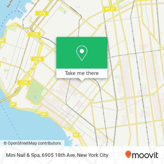 Mapa de Mini Nail & Spa, 6905 18th Ave