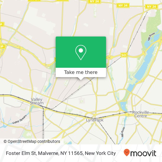 Mapa de Foster Elm St, Malverne, NY 11565